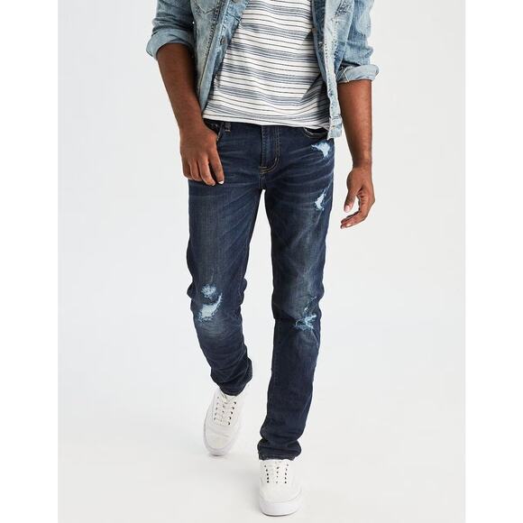 American Eagle Men's Next Level Air Flex Distressed Slim Fit Jeans 29x32 Classic - Picture 1 of 9